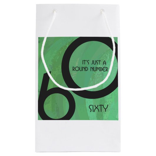 グリーン60 Decade誕生日 スモールペーパーバッグ (裏面)