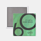 グリーン60 Decade誕生日 マグネット (正面/裏面)