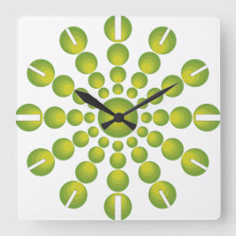 グリーン70年代のスタイリング スクエア壁時計