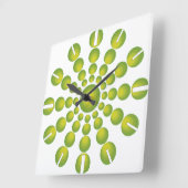 グリーン70年代のスタイリング スクエア壁時計 (傾斜)