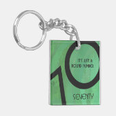 グリーン70 Decade誕生日 キーホルダー (正面左)