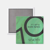 グリーン70 Decade誕生日 マグネット (正面/裏面)