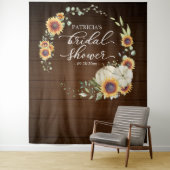 グリーン ひまわり 秋の ブライダルシャワー 背景 タペストリー (インサイチュ)