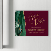 グリーン アゲート ブルゴーニュ 磁石式 Save the Date