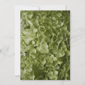 グリーン アナベル ハイドランジア 花エンゲージメントパーティー 招待状 (裏面)