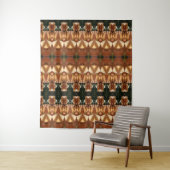 グリーン&アンバーイカット タペストリー (インサイチュ)