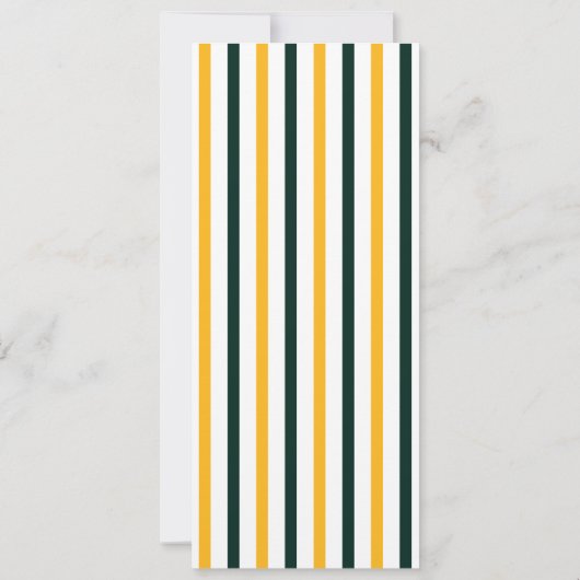 グリーン&イエロースポーツをテーマにしたチケット誕生日パーティー 招待状 (裏面)