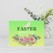 グリーン&イエローフローライースターチャーチ招待状 招待状 (スタンド正面)