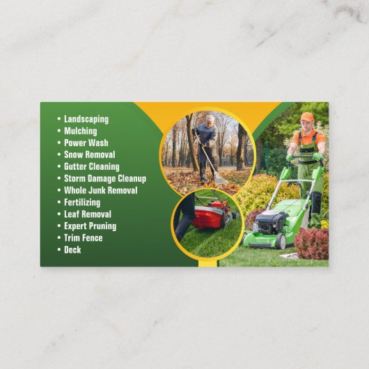 グリーン&イエローローン気に造園草刈り 名刺 (裏面)
