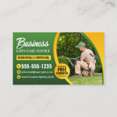 グリーン&イエローローン気に造園草刈り 名刺 (正面)