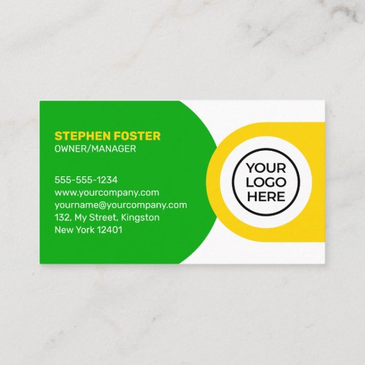 グリーン&イエローローン造園モウィングガーデニング 名刺 (裏面)