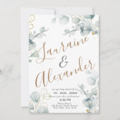 グリーン イエロー 緑の花の庭 招待状 (正面)