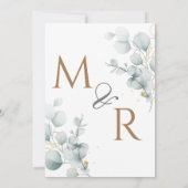 グリーン イエロー 緑の花の庭 招待状 (裏面)