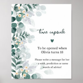 グリーン インテリア エレガント ユーカリ タイムカプセル    ポスター