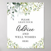 グリーン イucalyptus アドバイスとベストウィッシュ サイン (正面)