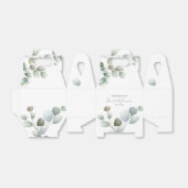 グリーン イucalyptus スクリプト ブライダルシャワー フェイバーボックス (折り畳みなし)