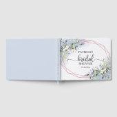 グリーン イucalyptus 幾何学的な ブライダルシャワー ゲストブック (全面)