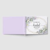 グリーン イucalyptus 幾何学的な ブライダルシャワー ゲスト ゲストブック (全面)