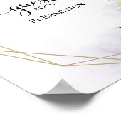 グリーン イucalyptus 水彩色 ゲストブック サイン (角)