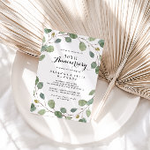 グリーン イucalyptus 50周年記念結婚式 招待状