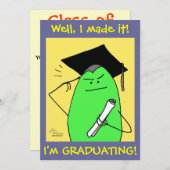 グリーン·ウィーニ「私が作った！」卒業招待状 招待状 (正面/裏面)