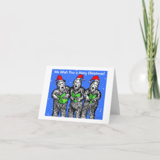 グリーン・ウェニー"私たちは望む毛深いクリスマス"カード シーズンカード