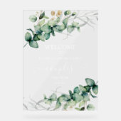 グリーン+ウェルカムサイン 結婚式 おしゃれ アクリルサイン (正面)