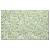 グリーン・ウェーブパターン ファブリック (ファットクウォーター)