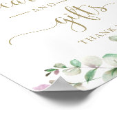 グリーン・ウォーターカラーカード・アンド・ギフト・サイン ポスター (角)