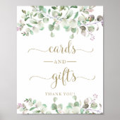 グリーン・ウォーターカラーカード＆ギフトサイン ポスター (正面)