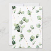 グリーン・ウォーターカラー結婚式招待状 招待状 (裏面)