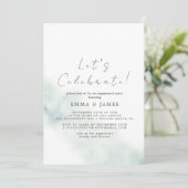 グリーン ウォーターカラー ウォッシュ パーティー 招待状 (スタンド正面)