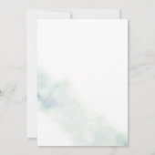 グリーン ウォーターカラー ウォッシュ パーティー 招待状 (裏面)