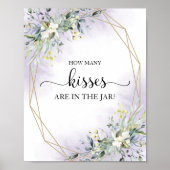 グリーン ウォーターカラー キスがいくつ サイン (正面)