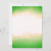 グリーン・ウォーターカラー・クラス・リユニオン・テンプレート 招待状 (裏面)