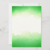 グリーン・ウォーターカラー・クラス・リユニオン・テンプレート 招待状 (裏面)
