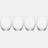 グリーン ウォーターカラー マルガリータ ライム ブライダル シャワー ステムなしワイングラス (右)