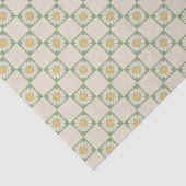 グリーン エステティック チェック ハートヒマワリ Y2K パターン 薄葉紙 (詳細)