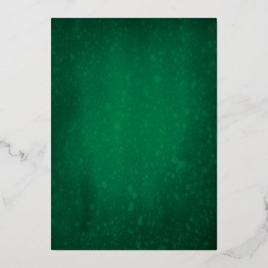 グリーン&エレガント金ゴールドホリデーパーティフォイル招待状 箔招待状 (裏面)