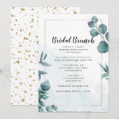 グリーン エレガント フォリアー ブライダル ブランチ メニュー (正面/裏面)