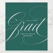 グリーン |エロクエンスの卒業 ワインラベル (シングルラベル)