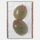 グリーン·オリーブ スローブランケット (正面縦)