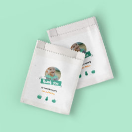 グリーン&オレンジのハロウィーンの誕生日パ感謝していーティー フェイバーバッグ