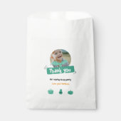 グリーン&オレンジのハロウィーンの誕生日パ感謝していーティー フェイバーバッグ (正面)