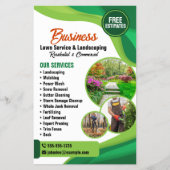 グリーン&オレンジローンケア造園&ローンサービス チラシ (正面)