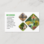 グリーン&オレンジローン気に造園モウインググラス 名刺 (裏面)