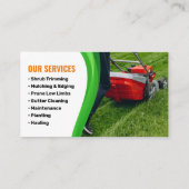 グリーン&オレンジローン造園モーニングサービス 名刺 (裏面)