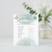 グリーン&オレンジ水彩赤ちゃんシャワーゲーム (スタンド正面)