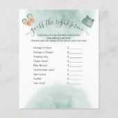 グリーン&オレンジ水彩赤ちゃんシャワーゲーム (正面)