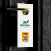 グリーン&オレンジ芝気に園芸草刈りサービス ドアノブサイン